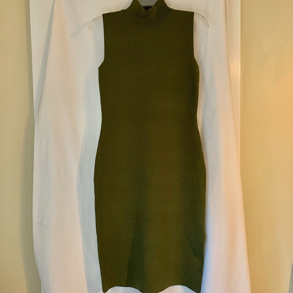 House of Harlow 1960 mock neck knit bodycon sleeveless midi dress